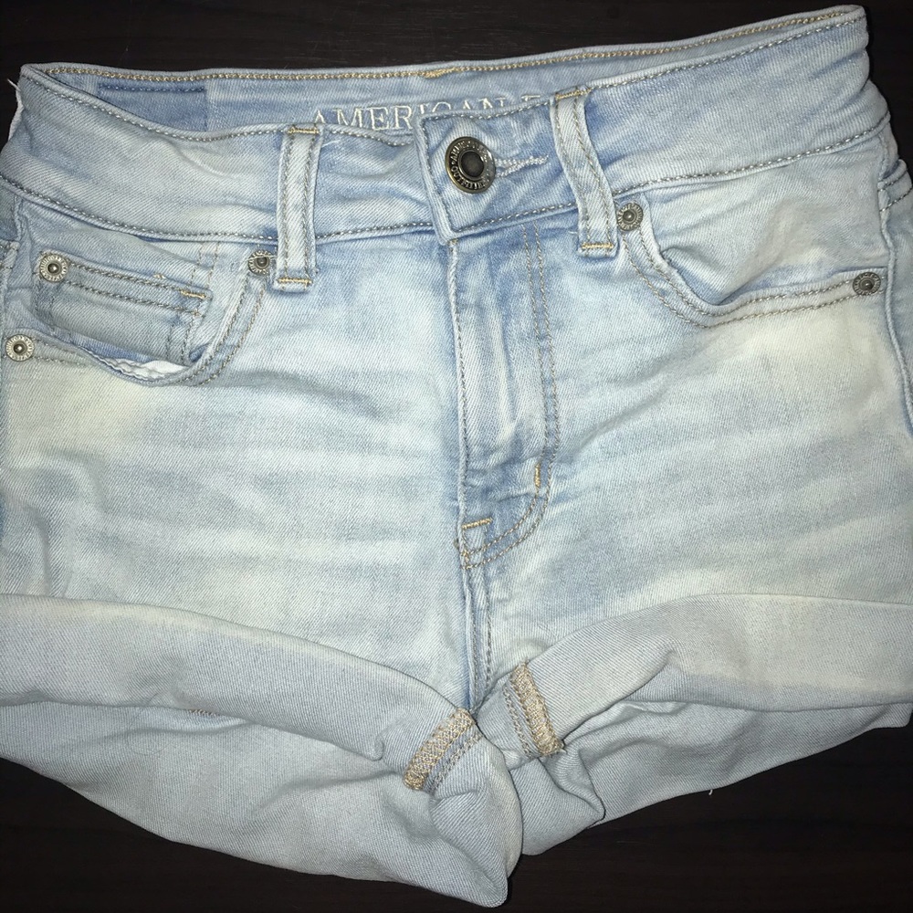 light wash shorts